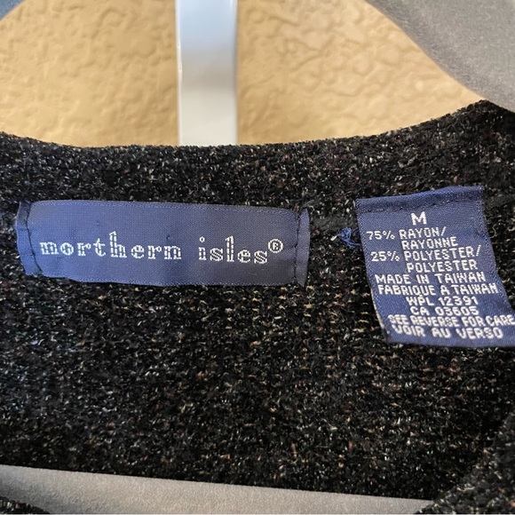 Vintage Northern Isles Gray Grandpa Sweater Medium - Picture 3 of 11